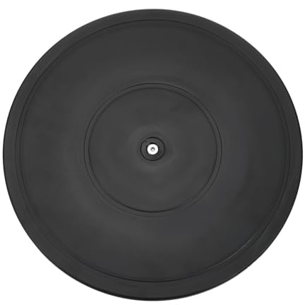 sourcing map 12 Inch Rotating Swivel Stand with Steel Ball Bearings, 360 Degree Rotating Lazy Susan Turntable Organizer Round Rotating Plate for TV Sculpture Computers Monitor, Black