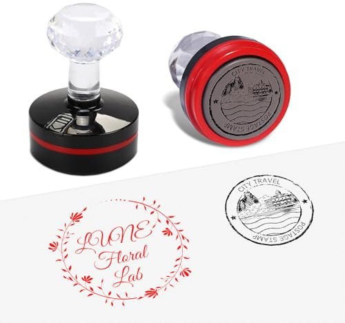 Selbstfärbender Stempel mit individuellem Logo, personalisiertes Business-Logo und Textstempel, 5 Größen, 7 Tintenfarboptionen (Runden)