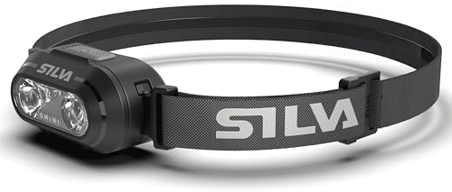 Silva Head Torch Battery Powered - Rechargeable USB-C - Smini LT - 44 Grams - 250 Lumen Head Lamp - 3 Brightness Levels - White and Red LEDs - Battery Indicator - for Running in Urban Areas & Outdoor