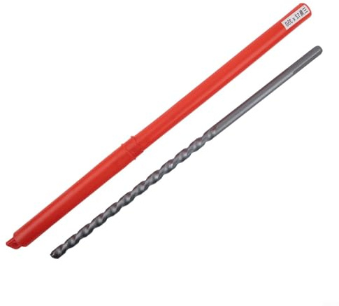 Broca larga para hormigón de mampostería de 300 mm con punta triangular de carburo para piedra caliza y hormigón ligero, compatible con martillo y SDS para taladros (12 x 350 mm)