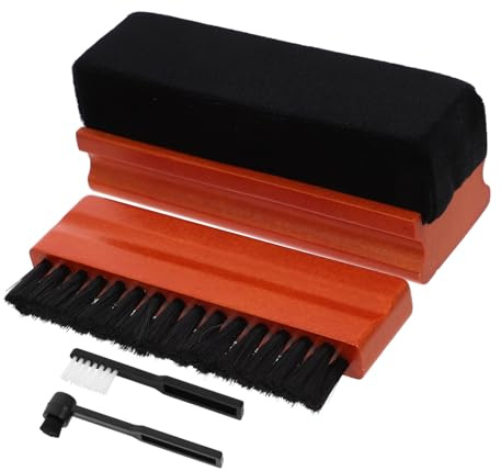 CONGARTENO Vinyl Record Cleaner Kit with Stylus Brushes for Precise Turntable Cleaning Portable Set for CD Dvd Players Dust Removal Tool Extending Record Player Lifespan