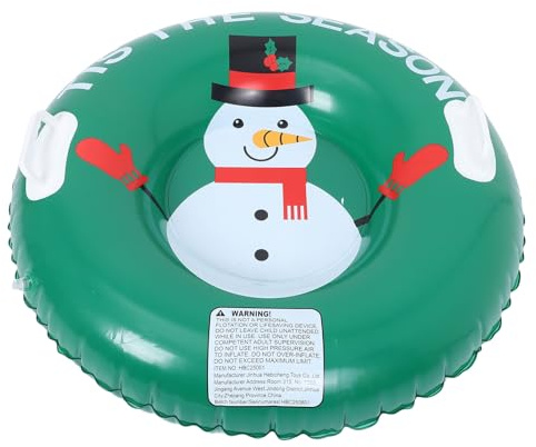 ifundom Tube Gonfiabile di Neve Slittino Invernale Pesante con Fondo Rinforzato per Adulti Tubo Portatile Decorativo per Scivolate sulla Neve Facile da Gonfiare e Conservare