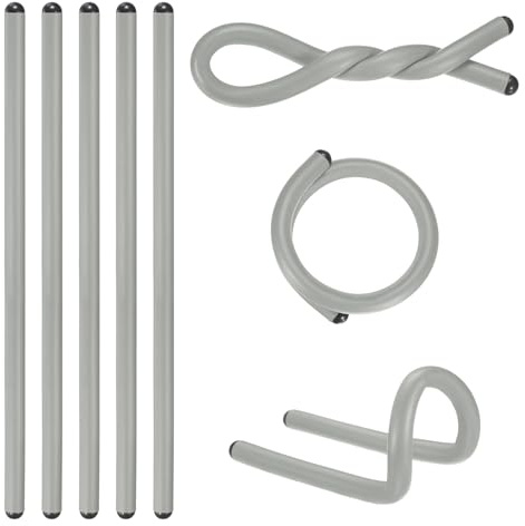 M METERXITY 8-Pack Twist Rubber Ties 17in, Grey