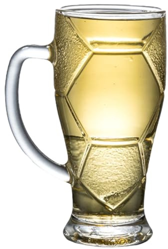 Ciieeo Jarra de Cerveza Grande de Vidrio 600 Ml, Vaso Reutilizable para Fiestas y Bares, Diseño Resistente y Transparente, Copa Multifunción para Cerveza y Bebidas