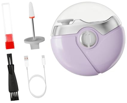 Sunerzenor Coupe-ongles électrique Professionnel, Lime et Polisseur, Repousse-cuticules : Appareil Polyvalent, Portable et pour Enfants, Personnes â, Violet