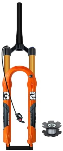 MTB Luft Fahrrad federgabeln 2627,529 Schnellspanner 9x100mm Konisches | Federweg 120mm Manuelle/Fernbedienungs sperre Passend Rebound-Einstellung Scheibenbremsen Vorderradgabel