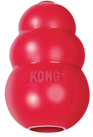 KONG Classic - Jouet à Remplir - Jouet à Mâcher pour Chiens - Peut être Rempli de Friandises - Caoutchouc Naturel Résistant - pour Chiens Grande