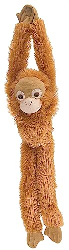 Wild Republic Hanging Monkey Orangután, Mono de Peluche, 50 cm, Regalo de Cumpleaños de un Niño, Mono de Peluche Colgante, Relleno Elaborado con Botellas de Agua Recicladas