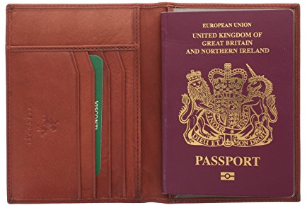 Porta passaporto di pelle. Visconti collezione POLO Blocco RFID 2201 Marrone