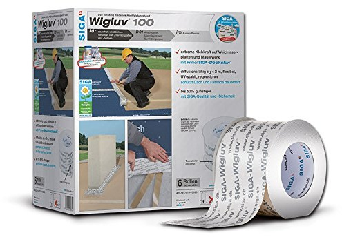 Siga Wigluv 100 Hochleistungs-Klebeband 25m Dichtband Fassadenbahnen winddicht