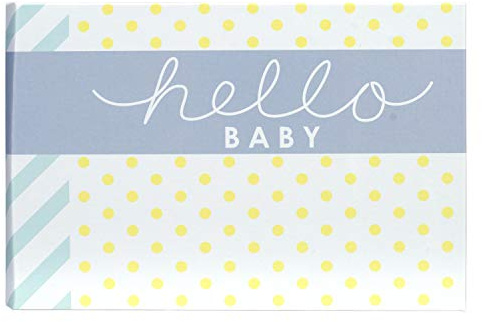 Malden International Designs Hello Baby Photo Album, 40-4x6, White