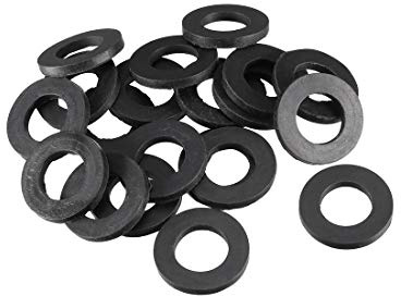 sourcingmap Rubber Flat Washers 17mm OD 10mm ID 2mm Thickness for Faucet Pipe Water Hose, Pack of 20