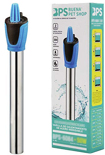 BPS (R) Riscaldatore per Acquario a Immersione Sommergibile Heater Aquarium Glass Fish Tank Temperatura Regolazione 50W 22,3cm BPS-6051