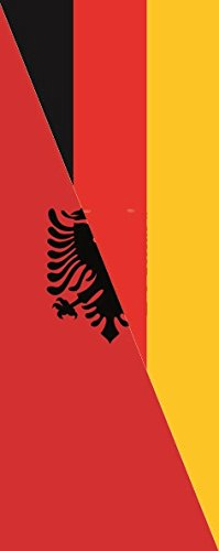 U24 Bandiera Bandiera Albania della Germania in formato verticale qualità premium 150 x 600 cm