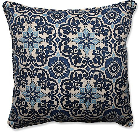 Pillow Perfect 597386 Woodblock Prism Bodenkissen für den Innen- und Außenbereich, 63,5 x 63,5 cm, Blau
