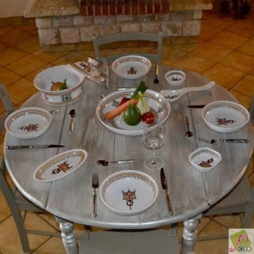 Service à couscous assiettes jattes Sahel beige - 6 pers
