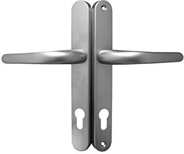 Vita Hoppe Match UPVC Door Handle 215mm Screw Fix Satin Chrome Brushed