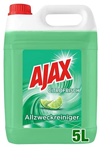Ajax Allzweckreiniger Citrofrische 5L - Reiniger für Sauberkeit und Frische, ideal für Büro, Betrieb, Praxis oder zu Hause, im praktischen Kanister