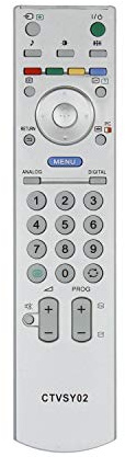 Common TV CTVSY02, Mando a Distancia Universal (Compatible con Televisores Sony), Gris