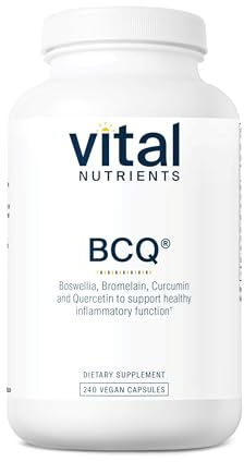 Vital Nutrients BCQ | Vegan Boswellia, Bromelain, Curcumin & Quercetin Supplement | Joint Support Supplement | Supports Sinus & Digestive Health | Gluten, Dairy, Soy Free | 240 Capsules