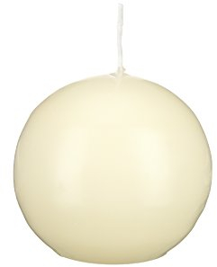 Kugelkerzen 6 Bisquit Beige 10 cm, Kerzen rund, deutsche Markenkerzen in RAL Kerzenqualität