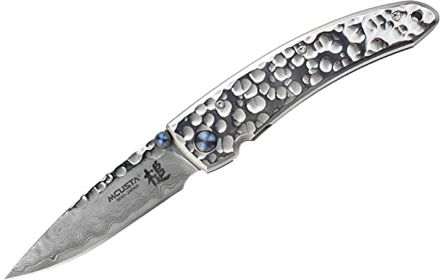 Mcusta - Couteau Pliant Japonais Mcusta MC.114D Tsuchime - Lame Damas - Manche 11cm