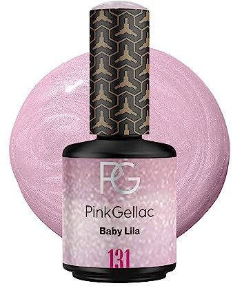 Pink Gellac Gel Nagellack UV, Veganes Nagelgel - 131 Baby Lila 15 ml | Gelnagellack für UV Lampe, Einfache Anwendung Nail Polish für 14 Tage Salonqualität, Gellack Made in Holland