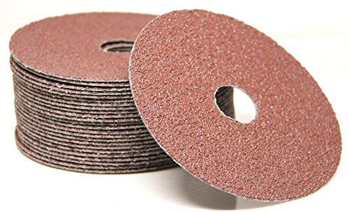 Benchmark Abrasives 4 1/2 Inch Sanding Discs Aluminum Oxide Resin Fiber Grinding Disc for Grinding, Stripping on Wood, Fiberglass, Metal, 7/8 Arbor Angle Grinder Sanding Disc, 25 Pack - 80 Grit