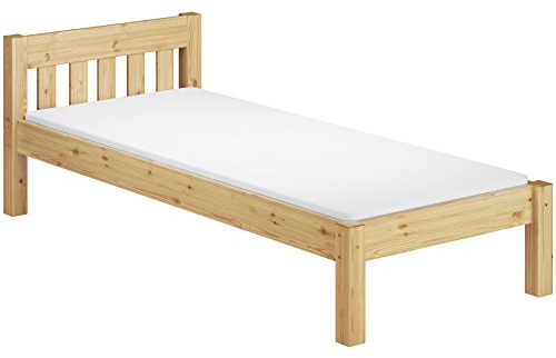 Erst-Holz®Futonbett Einzelbett 90x200 Massivholzbett Kiefer Natur Bettrahmen Rollrost Matratze 60.38-09 M