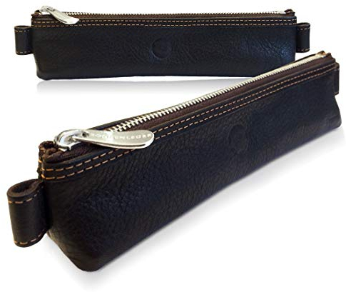 SONNENLEDER - hochwertiges StiftemäppchenKAFKA Farbe: Mocca *Echtes Leder*