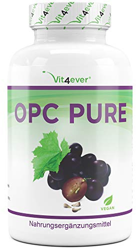 OPC Traubenkernextrakt - 300 Kapseln - 1000mg Extrakt mit 700mg OPC - Höchster OPC Gehalt nach HPLC - Laborgeprüftes OPC aus europäischen Weintrauben - Vegan - Hochdosiert