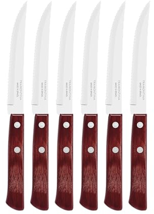 Tramontina Juego de Cuchillos para Carne Polywood Rojo 6 Piezas