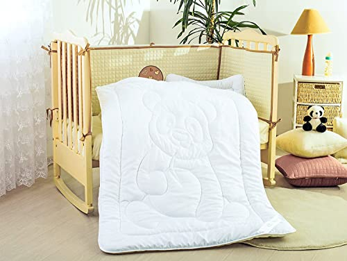 sei Design Baby Bettdecke Steppdecke 100x135 Pandabär, Babydecke mit weichstem Mikrofaserbezug - extra weich und anschmiegsam - Sommerdecke Winterdecke Panda