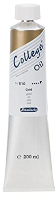 Schmincke - College Oil, Gold in 200 ml-Tube, 31810015, Künstler-Ölfarben, bewährte Künstlerpigmente und natürliche Pflanzenöle, gute Lichtechtheit