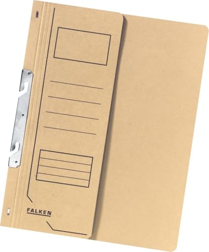 Falken 50 x Einhakhefter A4 1/2 Vorderdeckel beige