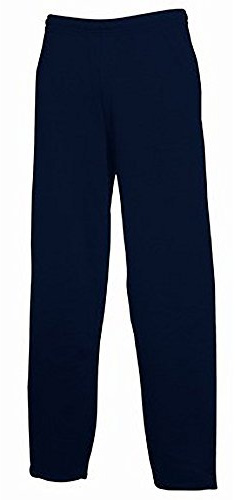 Fruit of The Loom - Pantalones de chándal Modelo Open Hem con bajo Abierto Hombre Caballero (2XL/Azul Oscuro)