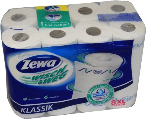 Zewa Wisch & Weg Classic 8 Xl Rollen Pack 8X 45 Blatt , Stück (1Er Pack)