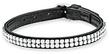 s. Oliver Damen-Armband Lederarmband Swarovski Elements Edelstahl Kristall silber Rundschliff 21 cm - 544757