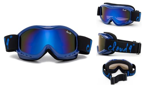 Cloud 9 Kids Boys & Girls Snow Goggles Anti-Fog UV400 Snowboarding Blue Ski Goggle for Boy