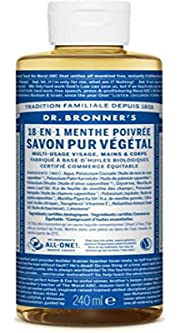 Savon liquide menthe poivrée Dr Bronner's 475 ml