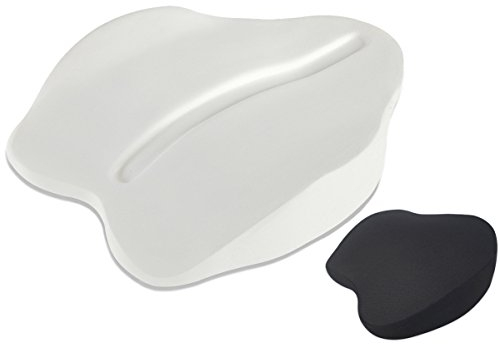 Supply24 since 2004 Viscoelastisches Rückenkissen Visco Rückenstützkissen Visko Lenden Sitzkissen Lendenstützkissen Stützkissen schwarz für Chefsessel Bürostuhl Sessel Auto Stuhl