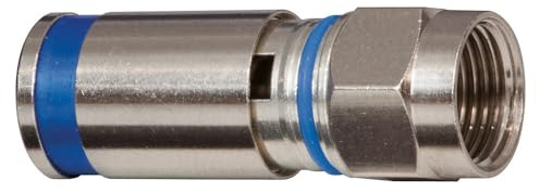 Klein Tools VDV812-623 Weatherproof F Compression Connectors, Satellite Provider Approval and Dual O-Rings to Seal Out Moisture, 10-Pack