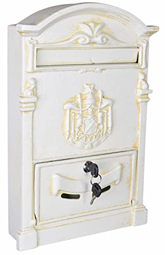 Briefkasten Weiss Landhausstil Wandmontage Wandbriefkasten Shabby lta346 Palazzo Exklusiv