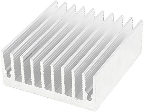 sourcing map Kleine Aluminium Kühlkörper Silber Kühlung Modul thermische Kühlkörper Leitfähigkeit Kühler Flossen für IC Transistor Halbleiter 50mmx45mmx18mm