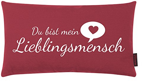 MAGMA Kissen Lieblingsmensch Tomate 25x45 cm Made in Germany/Ökotex 100