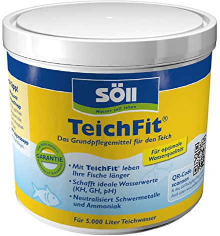 Söll 81792 TeichFit 500 g - Grundpflegemittel, Teich Wasseraufbereiter, Stabilisator für Teichwasser im Gartenteich Fischteich Koiteich Schwimmteich