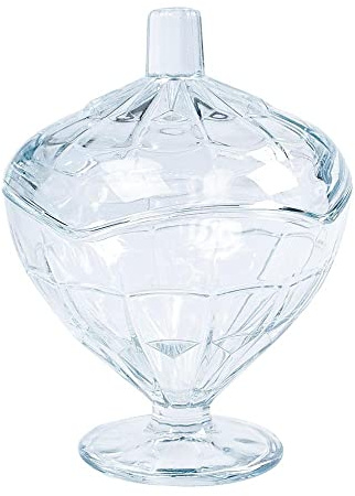 Pasabahce Glory 98585 Candy Bar Jar Bonbonglas mit Deckel | elegante Büchse, Vorratsglas, Zuckerdose & Bonboniere | Seker Kavanozu ideal für Süßigkeiten, Nüsse & Snacks | für Gastronomie & Haushalt