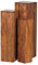 WOHNLING set di 3 tavolini in legno massello WL1.566 da 24,5x85x24,5 cm in legno massello | Prodotto naturale da tavola in legno | Tavolini in vero legno Colonne decorative | Tre tavoli in legno marrone | Fiore sgabello in legno moderno