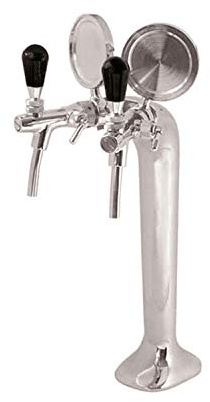 Schanksäule Chrom 2-leitig, elegant, 'Topp-Qualität!' (Paketpreis)