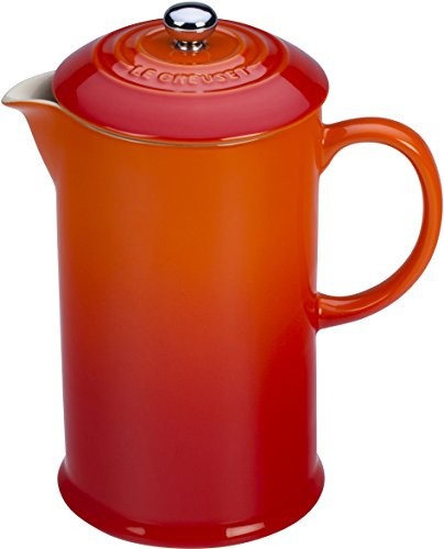 Le Creuset French Press aus Steingut, 963 ml, Flamme